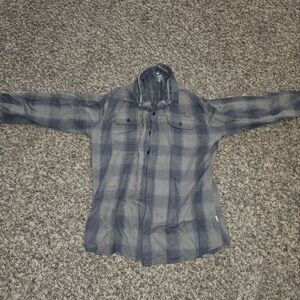 Kuhl Blue and Gray Plaid Casual Shirt